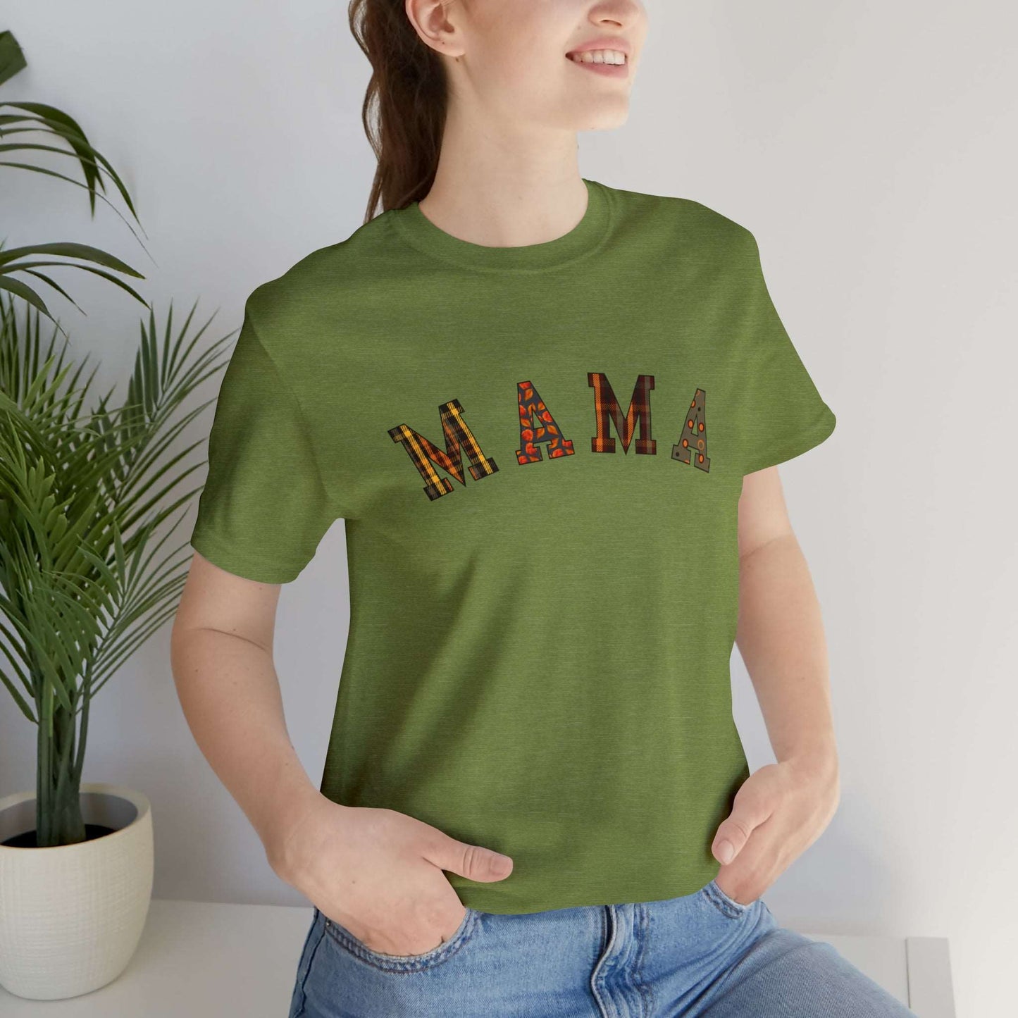 Mama - Jersey Short Sleeve Tee Heather Green / XS