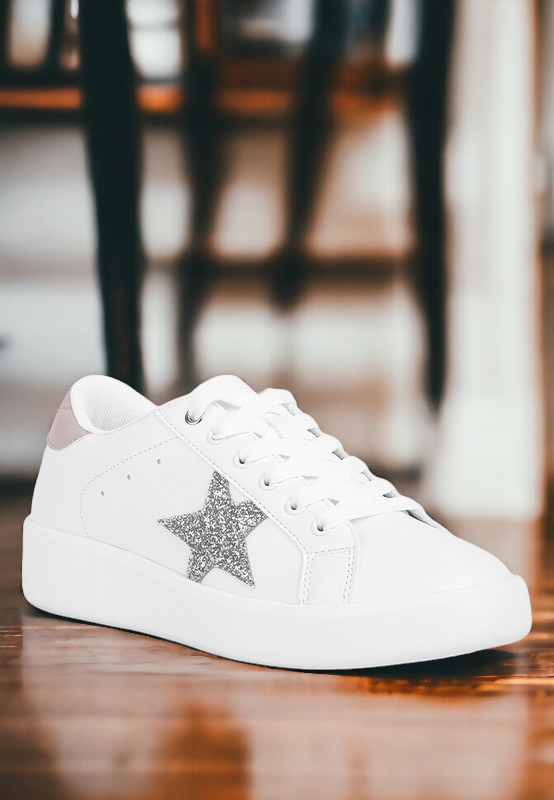 Starry Glitter Star Detail Sneakers