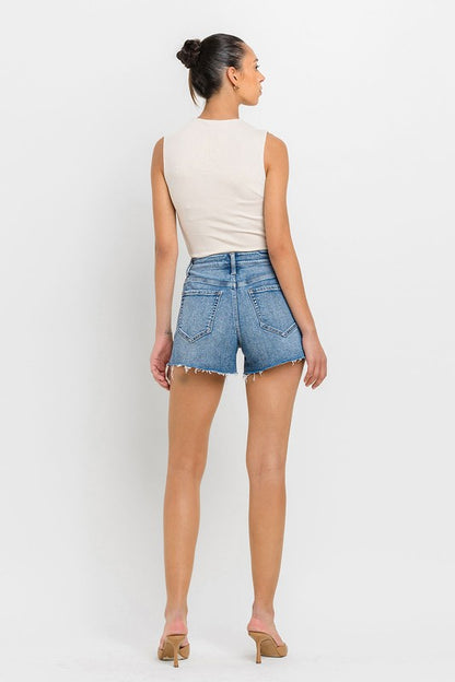 High Rise Side Slit A Line Shorts