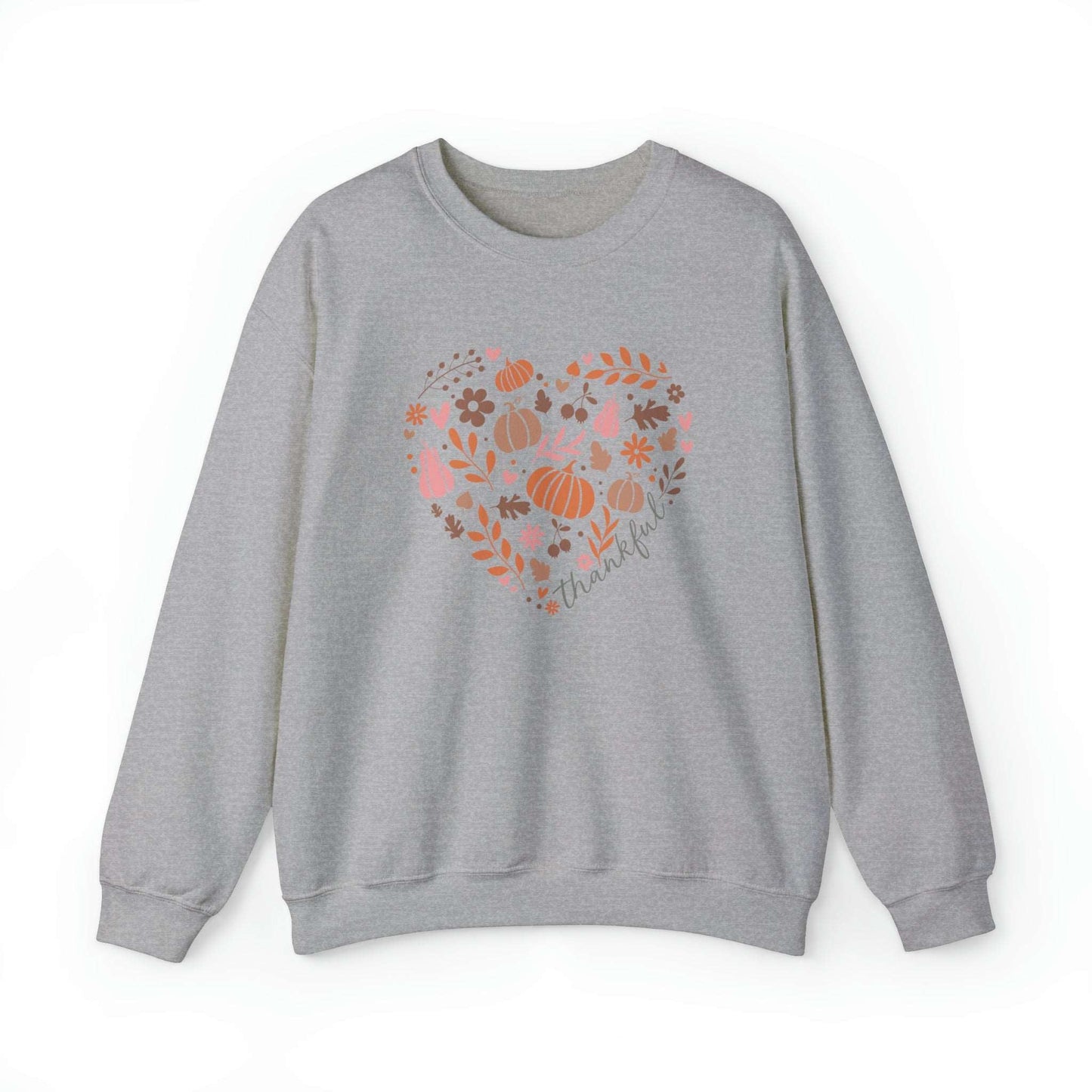 Thankful Heart -  Heavy Blend™ Crewneck Sweatshirt S / Sport Grey