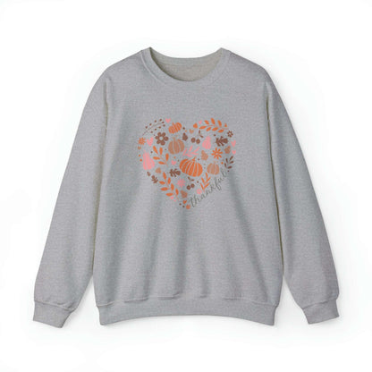 Thankful Heart -  Heavy Blend™ Crewneck Sweatshirt S / Sport Grey