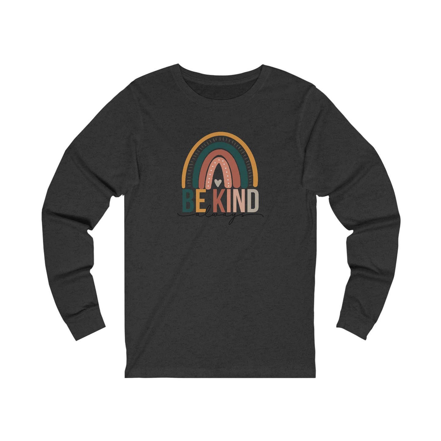 Be Kind - Jersey Long Sleeve Tee XL / Dark Grey Heather