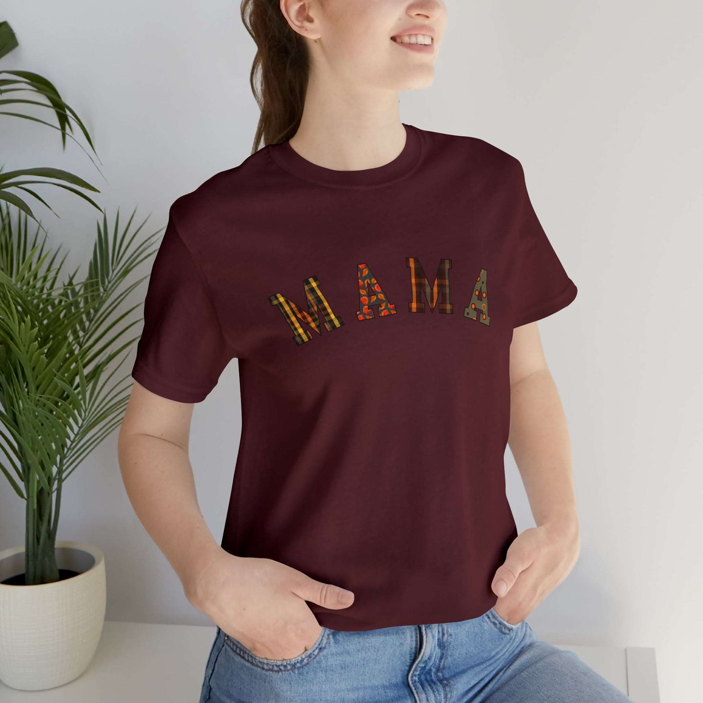 Mama - Jersey Short Sleeve Tee Maroon / XS