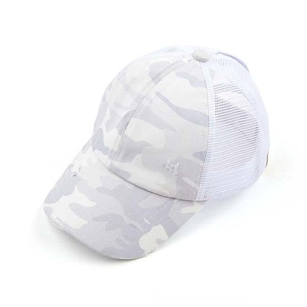 C.C. Camo Criss-Cross Ponytail Caps