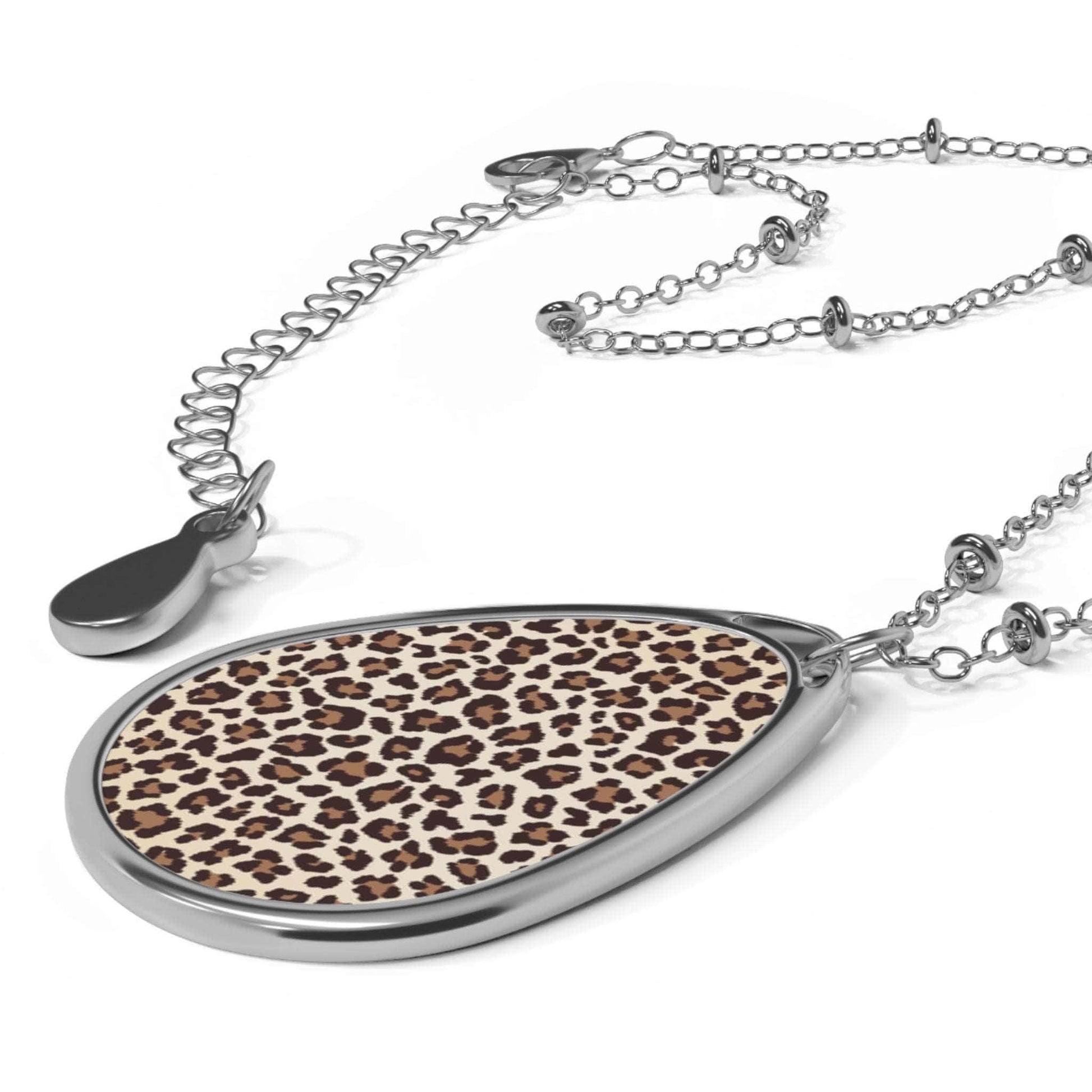 Leopard - Oval Necklace One Size / Silver