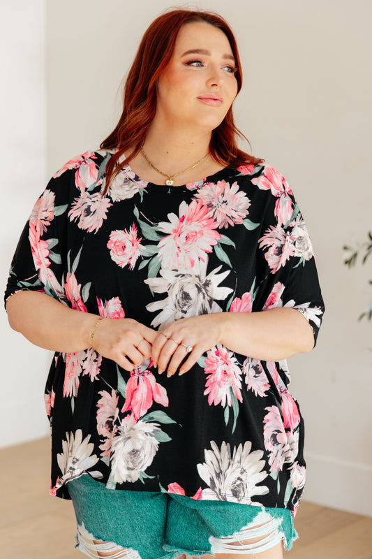 Essential Blouse in Black Floral