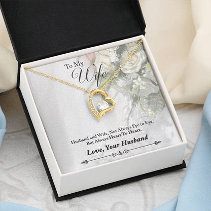 Forever Love Necklace for Her 18k Yellow Gold Finish / Standard Box / Wife