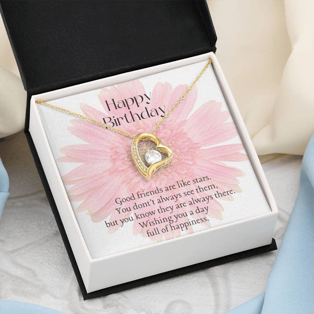 Forever Love Necklace for Her 18k Yellow Gold Finish / Standard Box / Friend Birthday