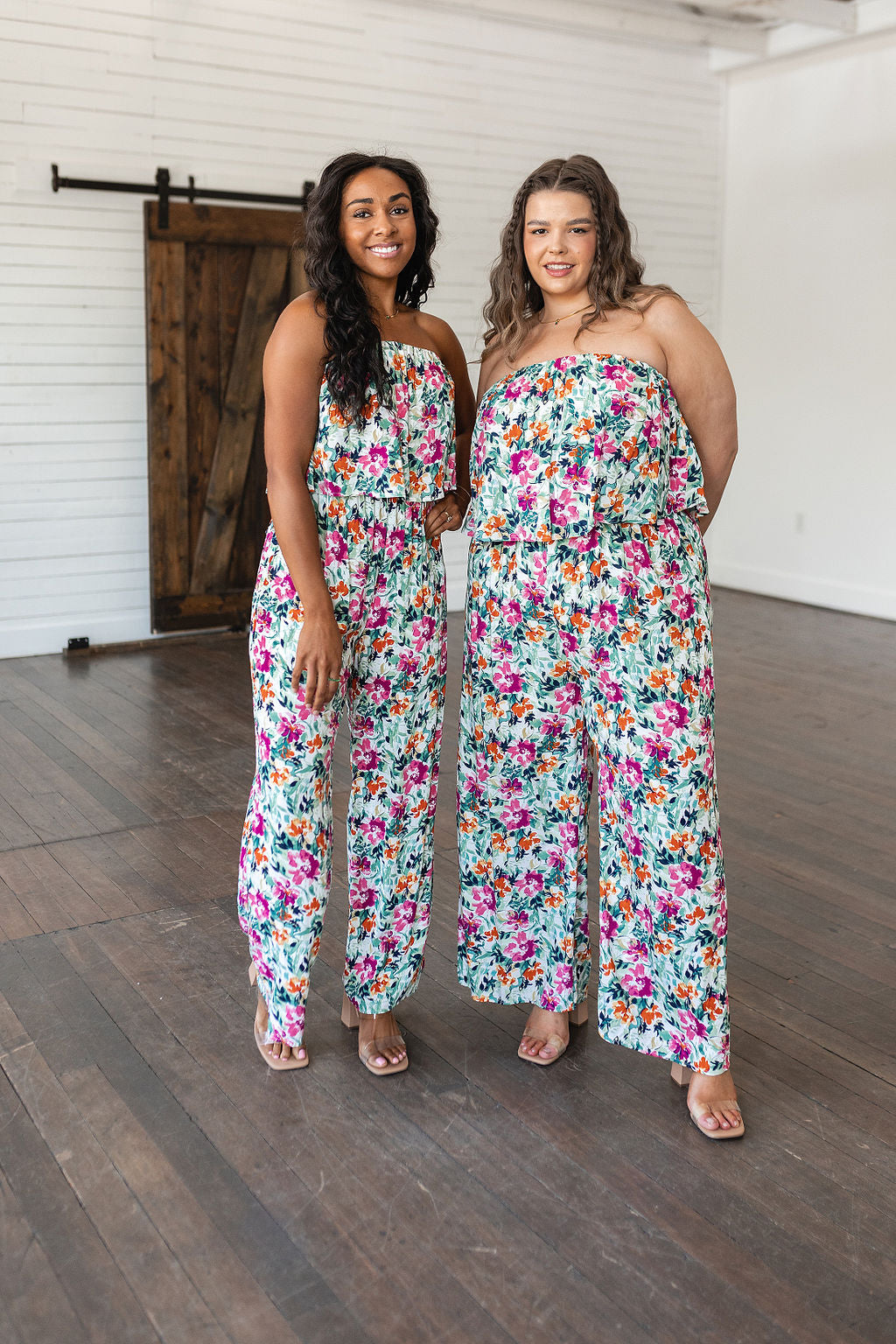 Life of the Party Floral Jumpsuit in Green Floral