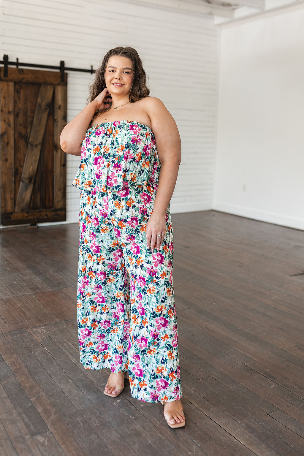 Life of the Party Floral Jumpsuit in Green Floral