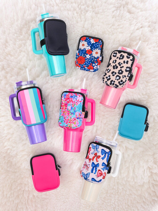 Tumbler Zip Pouch Sets in Assorted Colors