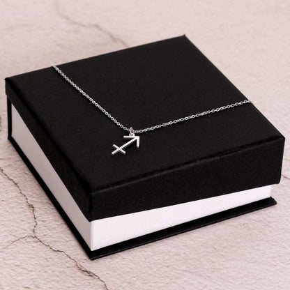 Zodiac Symbol Necklace Polished Stainless Steel / Standard Box / Sagittarius