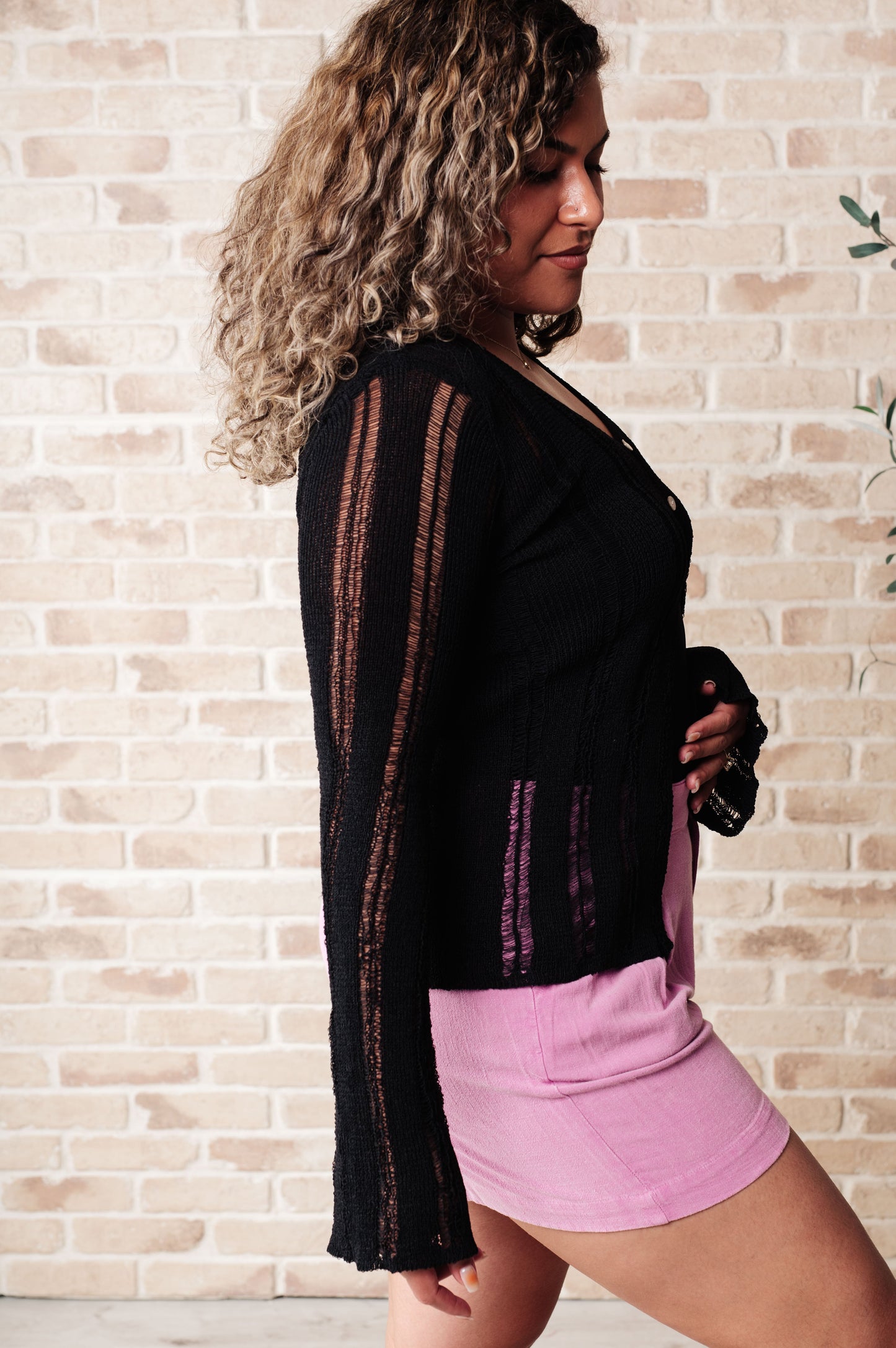 San Tropez Light Weight Knit Cardigan in Black