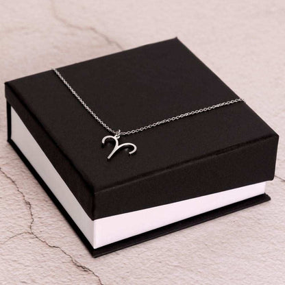 Zodiac Symbol Necklace Polished Stainless Steel / Standard Box / Aries