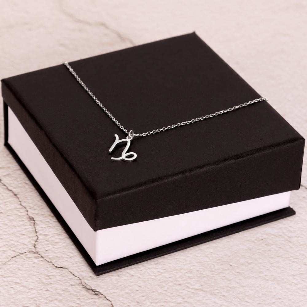 Zodiac Symbol Necklace Polished Stainless Steel / Standard Box / Capricorn