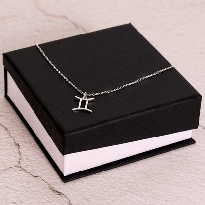 Zodiac Symbol Necklace Polished Stainless Steel / Standard Box / Gemini