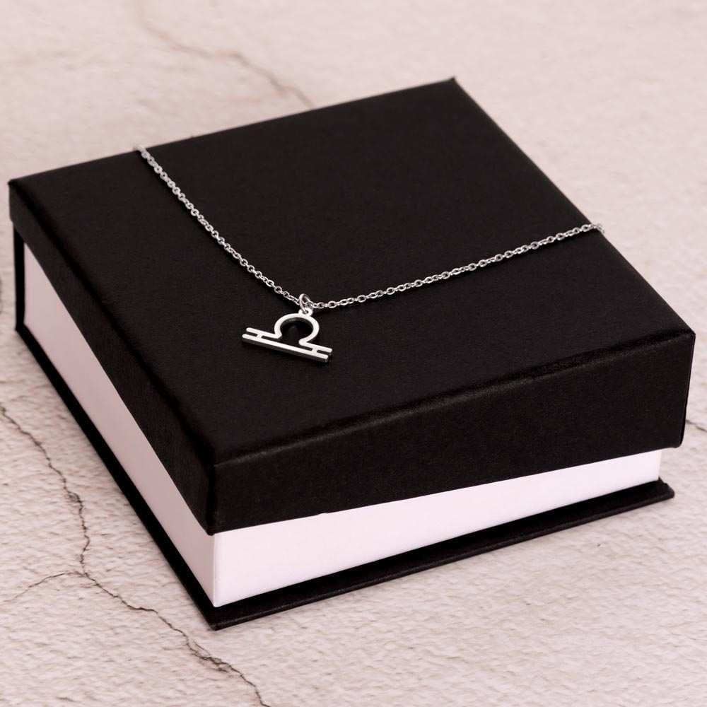 Zodiac Symbol Necklace Polished Stainless Steel / Standard Box / Libra