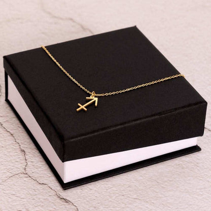 Zodiac Symbol Necklace 18k Yellow Gold Finish / Standard Box / Sagittarius
