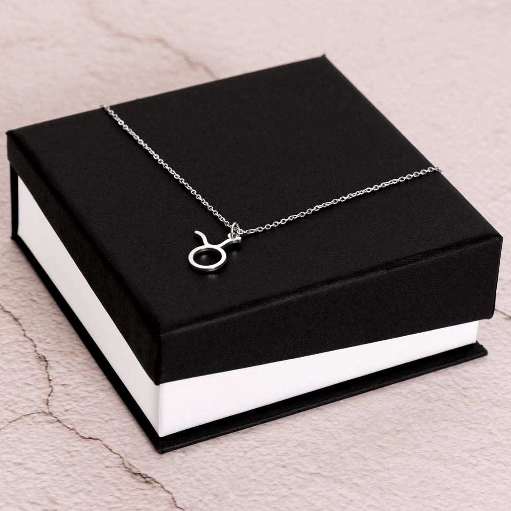 Zodiac Symbol Necklace Polished Stainless Steel / Standard Box / Taurus