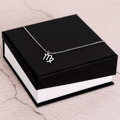 Zodiac Symbol Necklace Polished Stainless Steel / Standard Box / Virgo