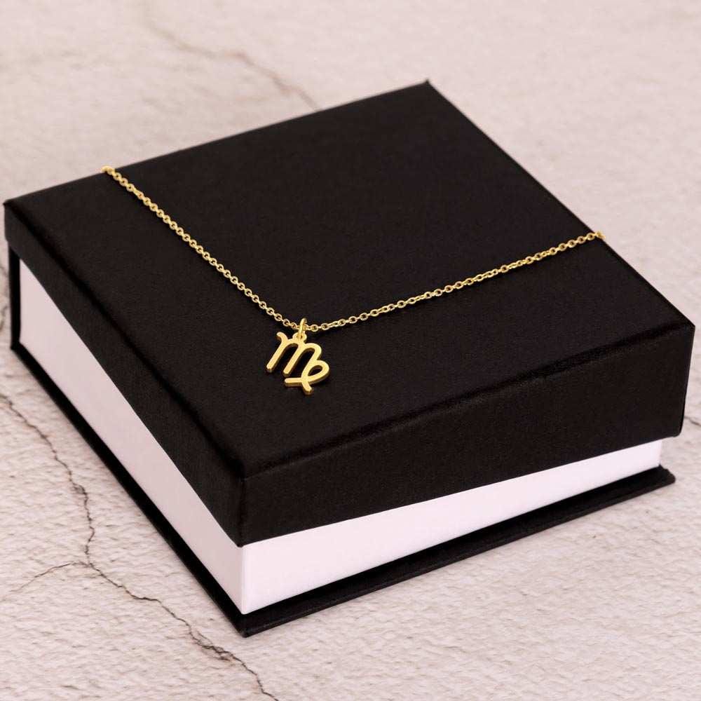 Zodiac Symbol Necklace 18k Yellow Gold Finish / Standard Box / Virgo