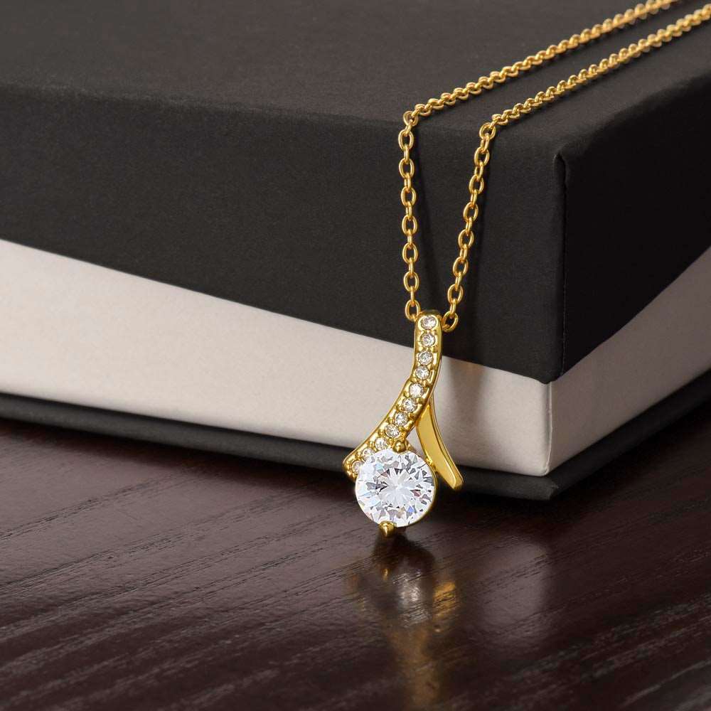 Alluring Beauty Necklace, 14k White or 18K yellow Gold