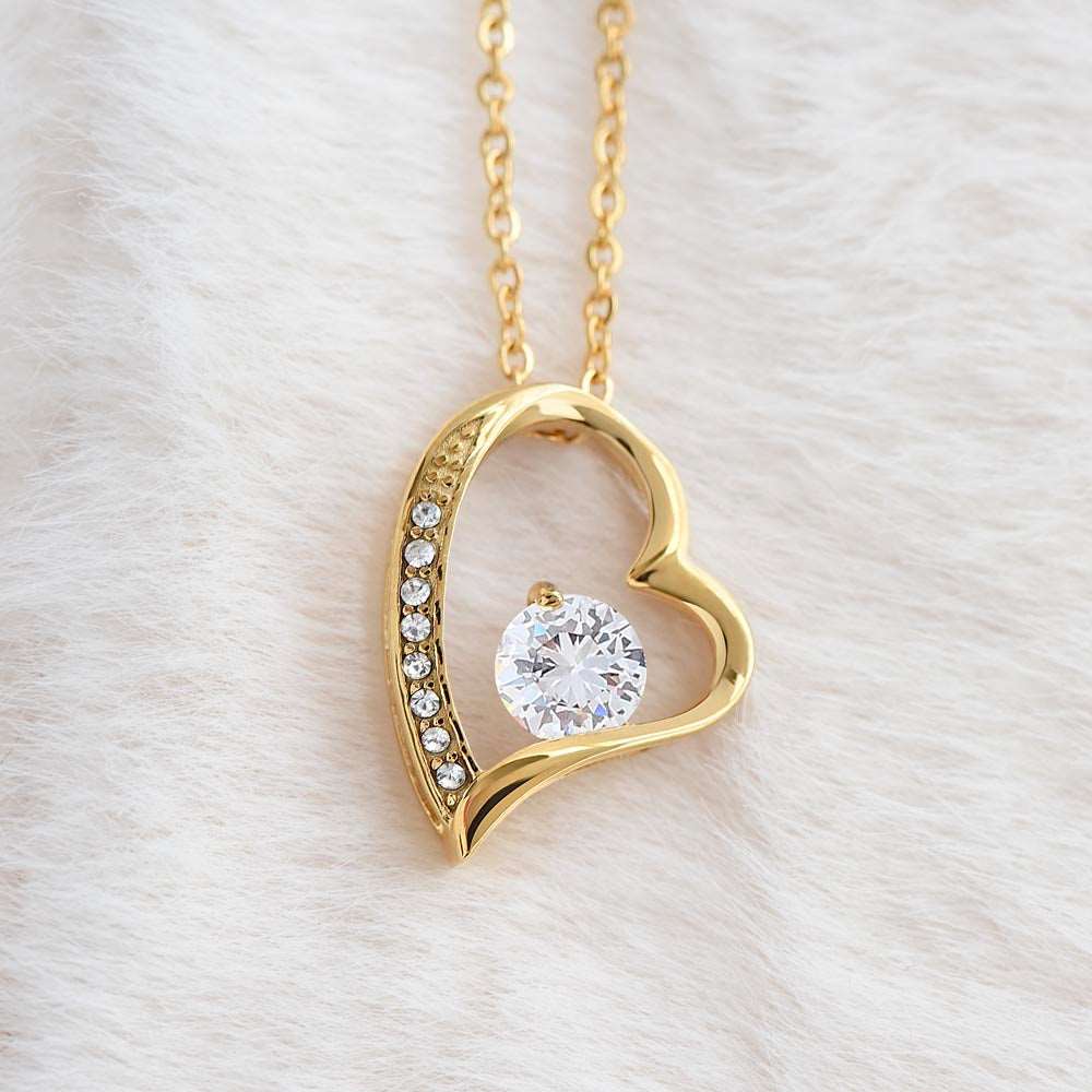 Forever Love Necklace, 14K white or 18K Yellow Gold