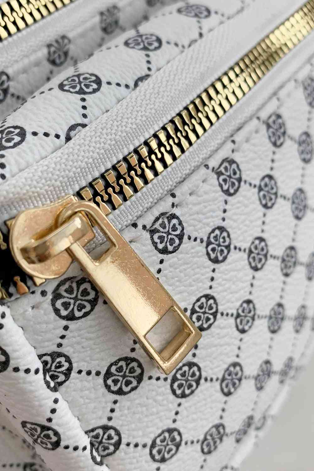 Checkered Printed Vegan Leather Sling Bag