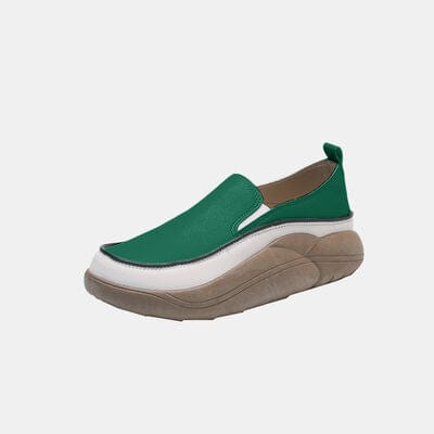 Chunky Slip On Shoes Teal / 35