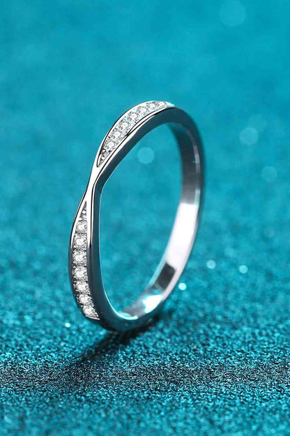 Infinity Moissanite Rhodium-Plated Ring