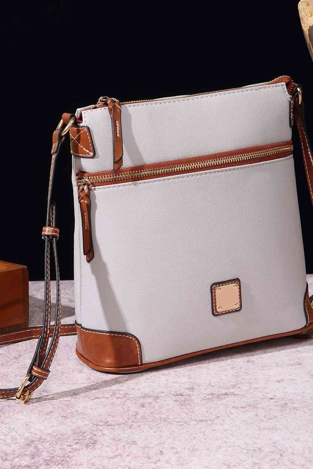 Square Vegan Leather Crossbody Bag