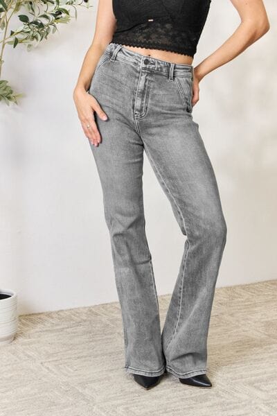 Kancan High Waist Slim Flare Jeans Light Grey / 1(24)