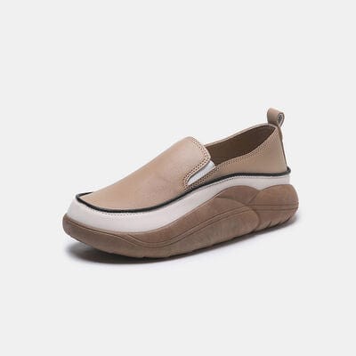 Chunky Slip On Shoes Khaki / 35