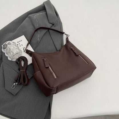 Medium Vegan Leather Shoulder Bag