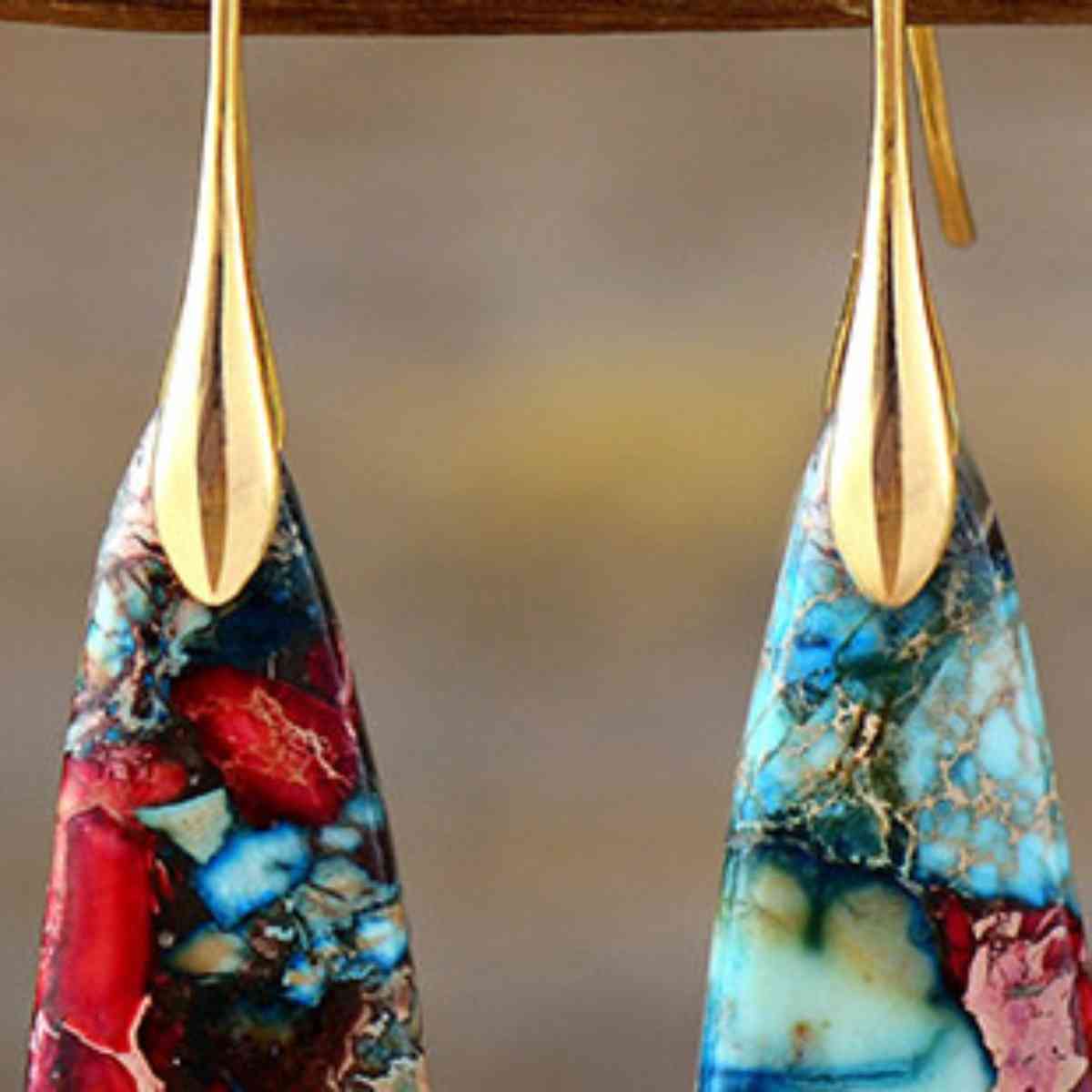 Natural Stone Dangle Earrings