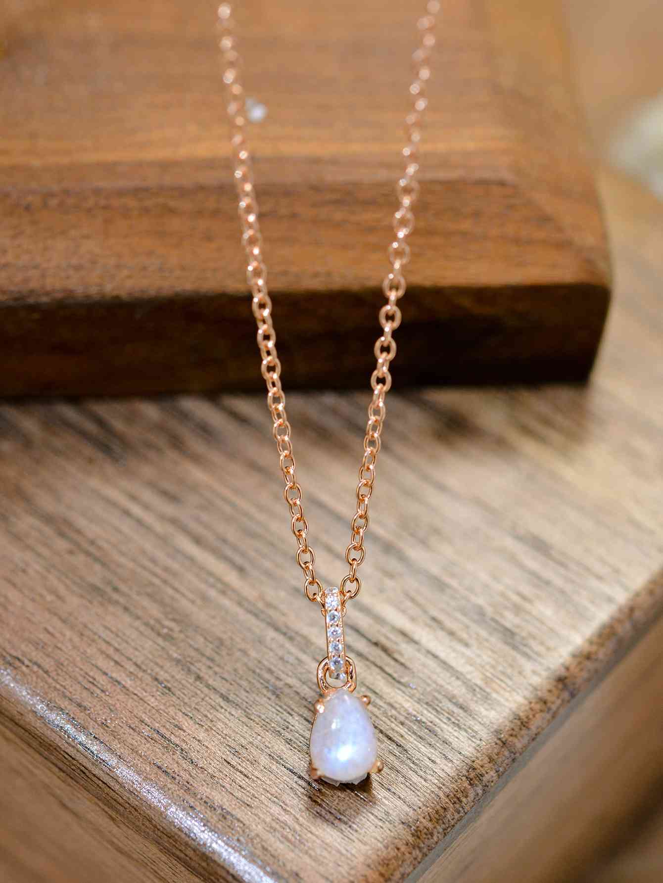 Moonstone Teardrop Pendant Necklace Moonstone / One Size