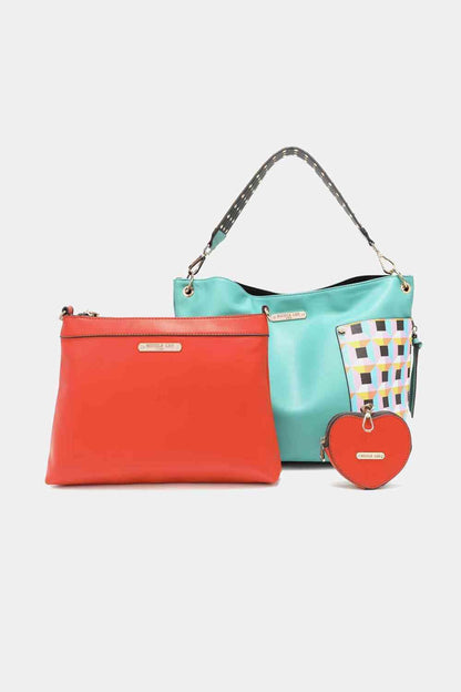 Nicole Lee USA Quihn 3-Piece Handbag Set Turquoise / One Size