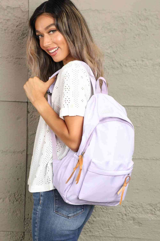 Adored Fashion Polyester Backpack Lavender / One Size
