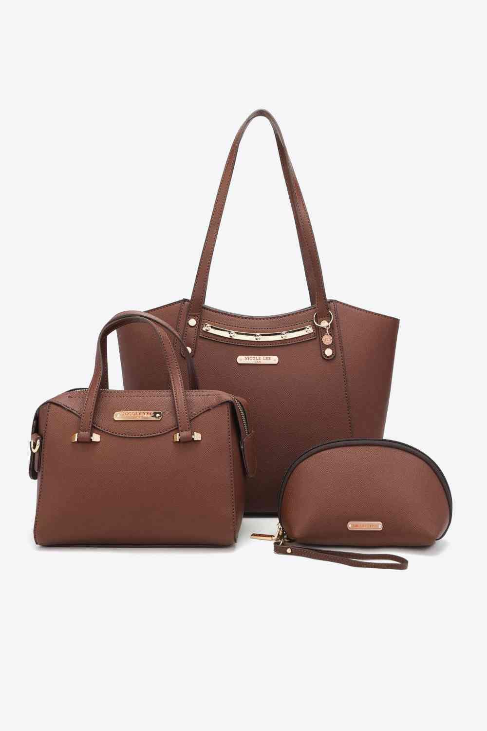 Nicole Lee USA At My Best Handbag 3-Piece Set Chocolate / One Size