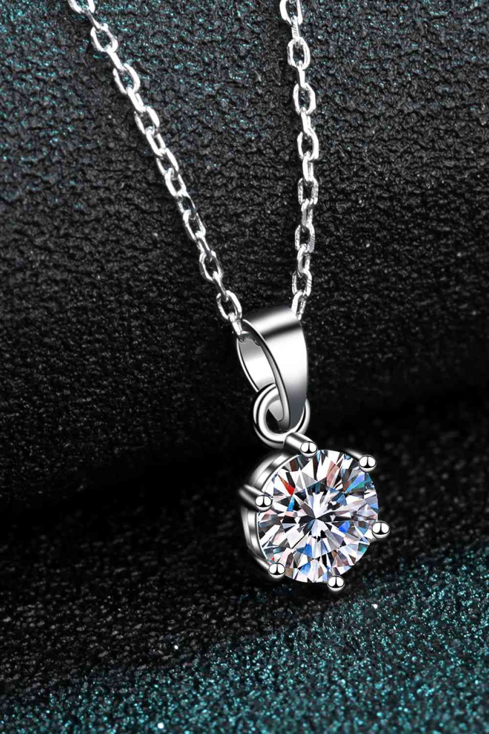 Adored Get What You Need Moissanite Pendant Necklace Silver / One Size