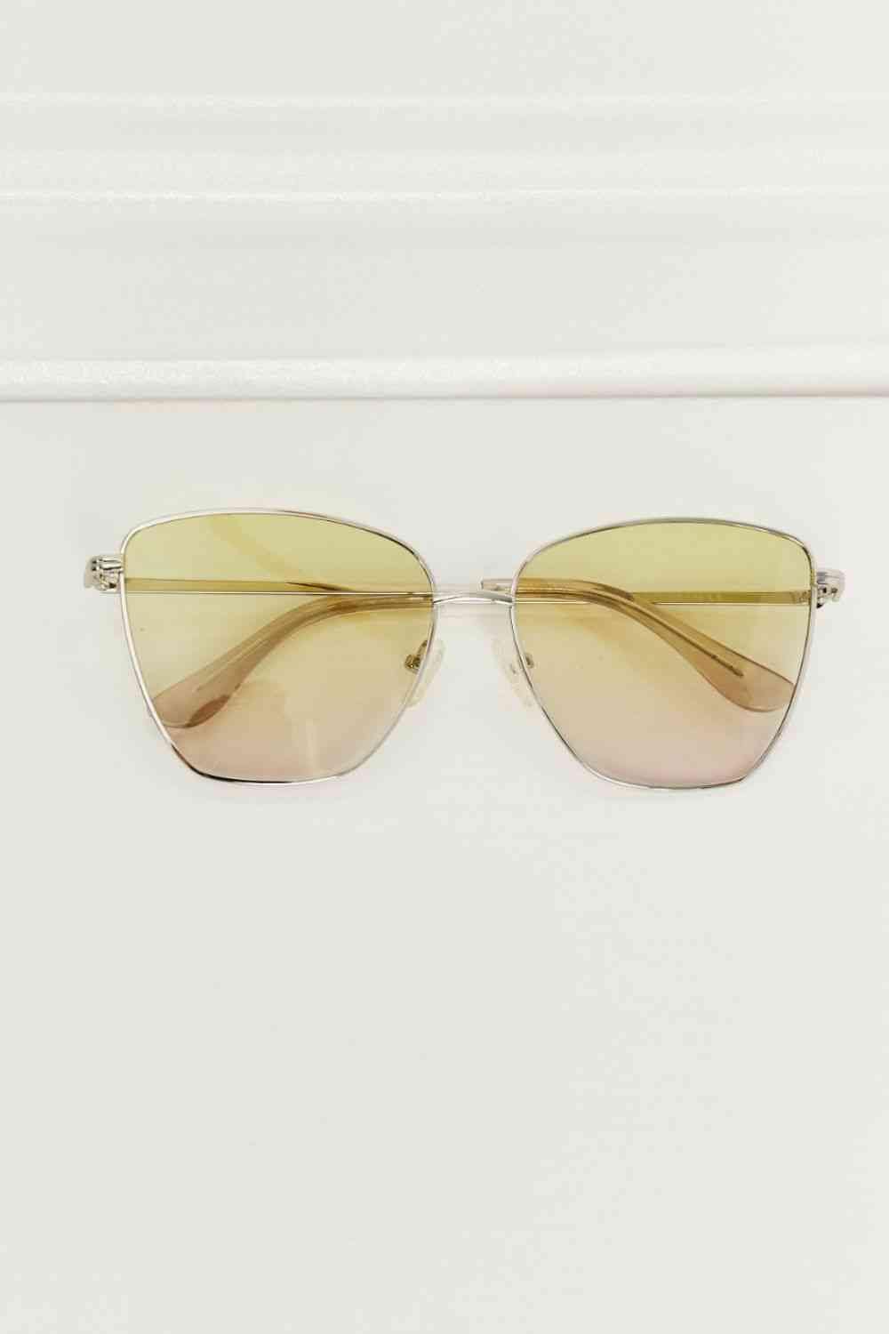 Metal Frame Full Rim Sunglasses Lemon / One Size