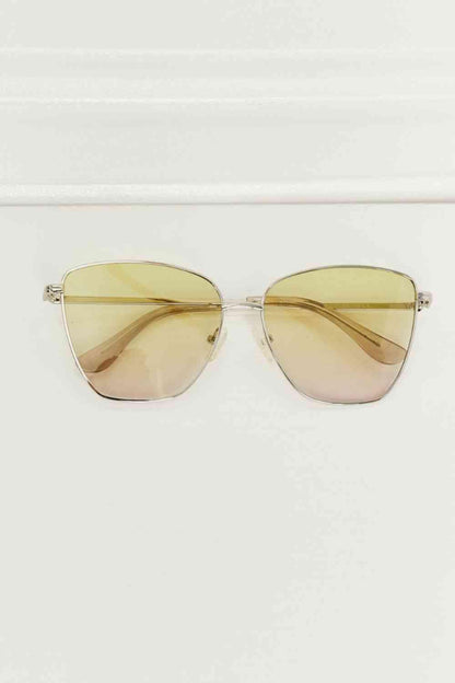 Metal Frame Full Rim Sunglasses Lemon / One Size