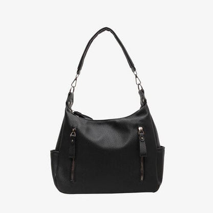 Medium Vegan Leather Shoulder Bag Black / One Size