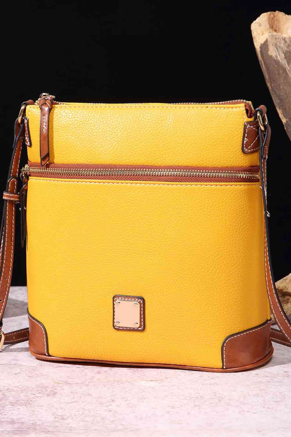 Square Vegan Leather Crossbody Bag