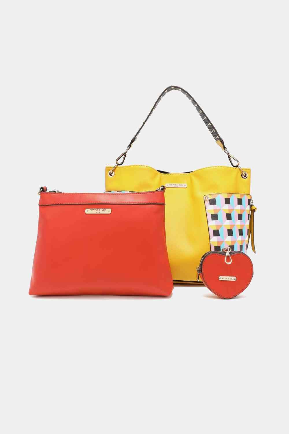 Nicole Lee USA Quihn 3-Piece Handbag Set Mustard / One Size