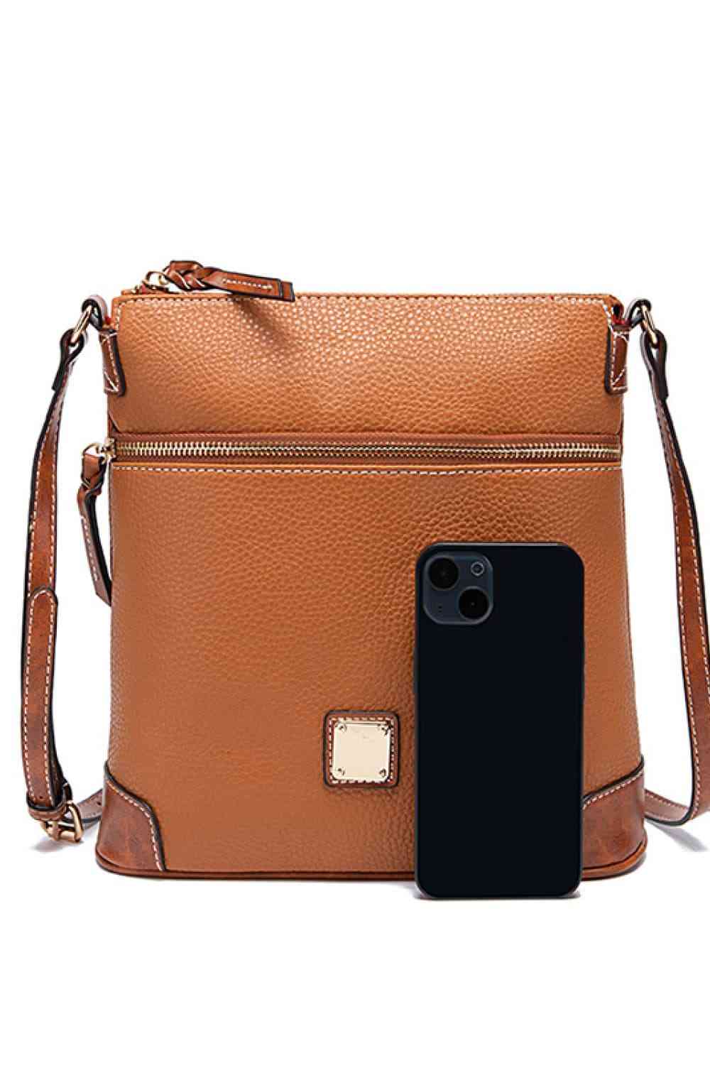 Square Vegan Leather Crossbody Bag