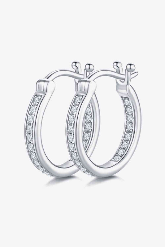 Adored Moissanite 925 Sterling Silver Earrings Silver / One Size