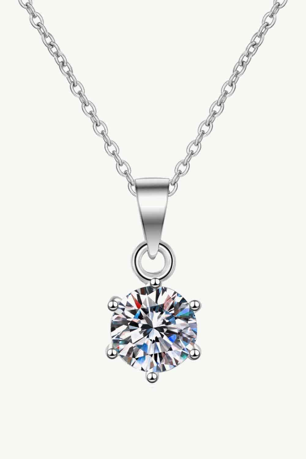 Adored Get What You Need Moissanite Pendant Necklace Silver / One Size