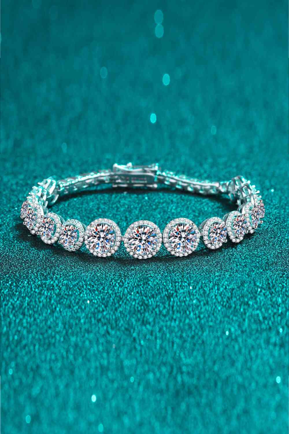 925 Sterling Silver 10.4 Carat Moissanite Bracelet Silver / One Size