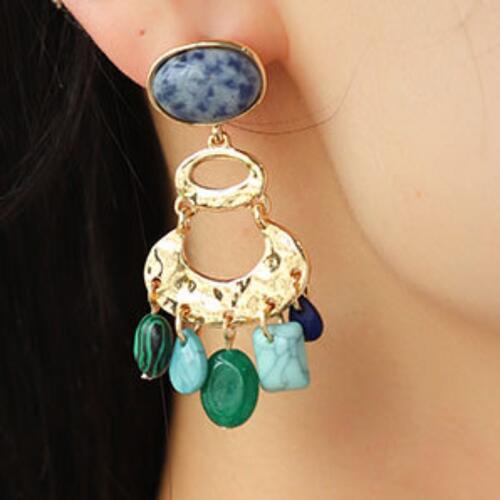 Vibrant Alloy Dangle Earrings